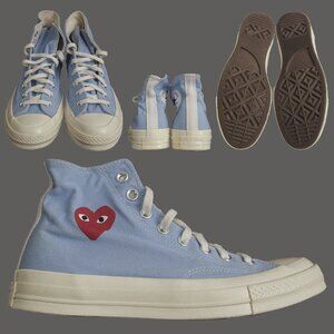 Converse All Star Chuck Taylor x Play Shoes Women’s Sz US 10 UK 8 EUR 41.5, Blue